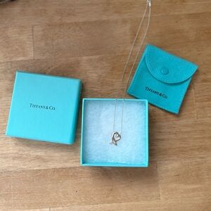 Tiffany & Co. Ribbon Heart Pendant Necklace